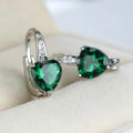 Pendientes Corazón Verde Lunar