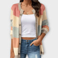Lotenia - Pastellfarbene gestreifte Strickjacke
