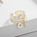 ANILLO DE PLATA CAPA BENDITA - (AJUSTABLE)
