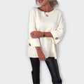 Isabella - Weisse elegante Strickbluse