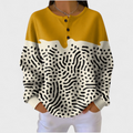 Liv | Jersey amarillo y blanco con estampado animal