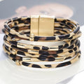 Pulsera envolvente boho ancha con múltiples capas