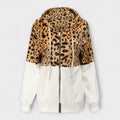 Lea | Sudadera polar con capucha de leopardo