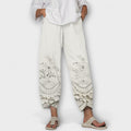 Trudel | Pantalón elegante con estampado de encaje