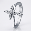 ANILLO CRUZ DE CRISTAL