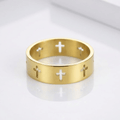 ANILLO CON CRUZ BENDITA RECORTADA