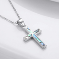 COLLAR DE CRUZ PERSONALIZADO DE CONCHA DE ABULÓN