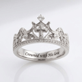 ANILLO DE PLATA CORONADO CON SU AMOR