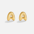 Pendientes de Oro con Letra Burbuja