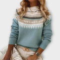 Lena | Jersey gris acogedor con motivo noruego