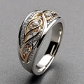 Anillo Calado en Oro y Plata