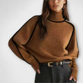 Emilie | Jersey marrón suave de cuello alto