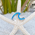 Anillo Sea Wave en ópalo y plata