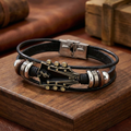 Pulsera de Cuero con Guitarra