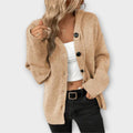 Brittan - Beiger Cardigan mit Knopfleiste