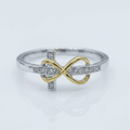 ANILLO CRUZ BAÑADO EN PLATA Y ORO