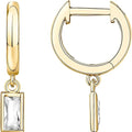 Pendientes Cristal Rectangular | Oro