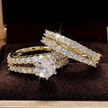 Conjunto de Anillos de Oro Esplendor Eterno