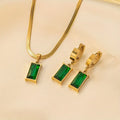 Conjunto de Joyería Esmeralda Sublime