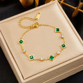 Pulsera Esmeralda Celeste