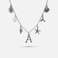 Collar Océano con Letra de Plata