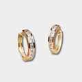 Elegantes pendientes de oro y cristal