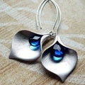 Pendientes Flor de Zafiro Vintage