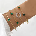 Conjunto de Pulseras Doradas Celestial