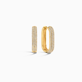 Pendientes Argolla Ícono Diamante | Oro