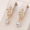 Elegantes pendientes de circonita en oro