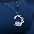 Collar de piedra lunar - Colgante de luna