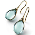 Pendientes de Cristal Colgantes en Oro y Plata