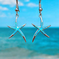 Pendientes Estrella ade Mar en Ópalo y Plata