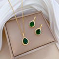 Conjunto de Joyería Esmeralda Aurora