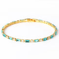 Pulsera Piedra Turquesa Natural | Oro