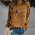 Yarely | Sudadera "Just Breathe" elegante