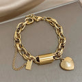 Pulsera Gruesa del Corazón | Oro
