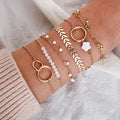 Conjunto de pulseras Boho en oro