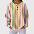Sara | Jersey de rayas multicolor con botones