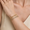 Pulsera de acero inoxidable con cadena de circonita