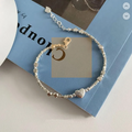Pulsera cuadrada Amor Plateada