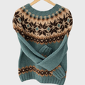 Ocean Pine | Grüner Pullover mit Norweger-Muster