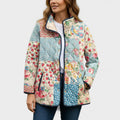 Viola – Steppjacke mit Flickenmuster und Plüschkragen