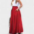 Notburga | Falda larga roja elegante