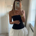 Bruna | Vestido Mini con Bajo Abullonado