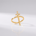 ANILLO DE ESPADA CRUZ DE PLATA