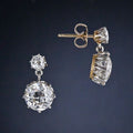 Pendientes vintage redondos dorados con circonita