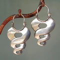 Pendientes vintage espiral en plata