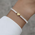 Pulsera Elegante de Corazón con Inicial