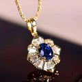 Collar de oro azul
